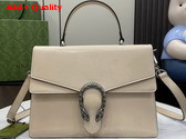 Gucci Dionysus Medium Top Handle Bag in Light Grey Patent Leather 795007 Replica