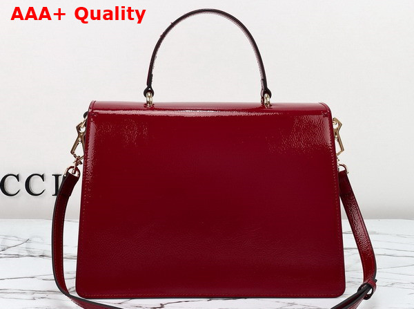 Gucci Dionysus Medium Top Handle Bag in Rosso Ancora Patent Leather 795007 Replica