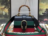 Gucci Dionysus Mini Top Handle Bag Black Green Red Leather