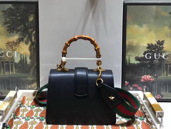 Gucci Dionysus Mini Top Handle Bag Black Green Red Leather