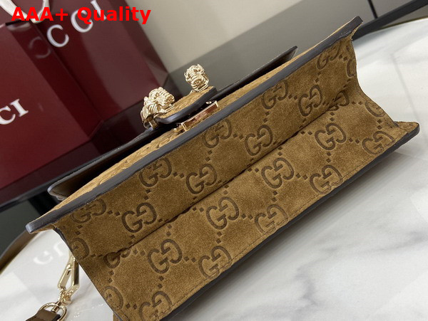 Gucci Dionysus Mini Top Handle Bag in Brown GG Suede 813400 Replica