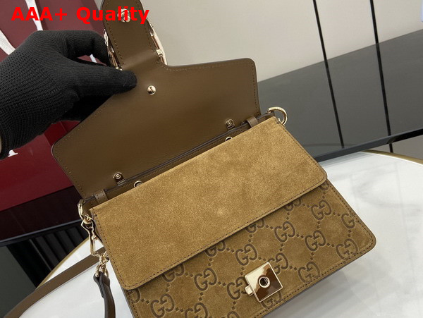 Gucci Dionysus Mini Top Handle Bag in Brown GG Suede 813400 Replica