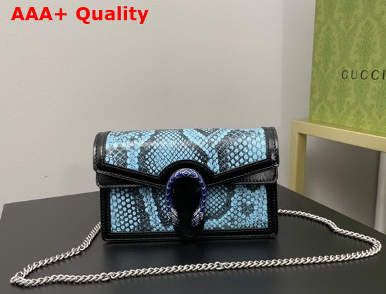 Gucci Dionysus Python Super Mini Bag in Blue 476432 Replica