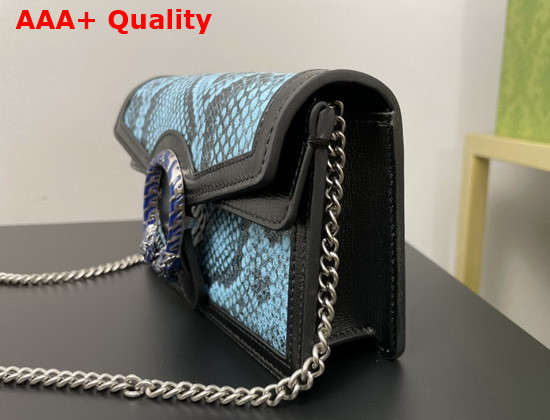 Gucci Dionysus Python Super Mini Bag in Blue 476432 Replica