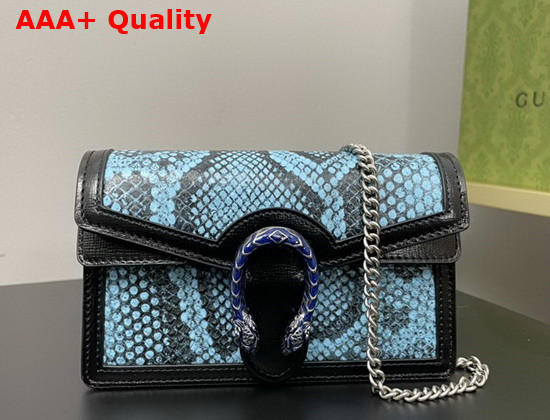 Gucci Dionysus Python Super Mini Bag in Blue 476432 Replica