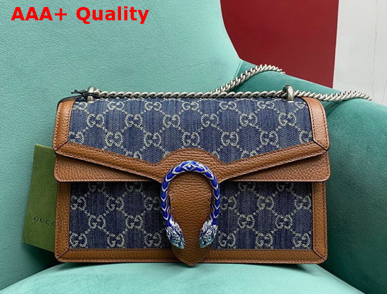 Gucci Dionysus Small Shoulder Bag Blue and Ivory GG Denim 400249 Replica