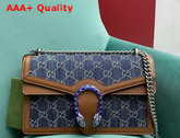 Gucci Dionysus Small Shoulder Bag Blue and Ivory GG Denim 400249 Replica