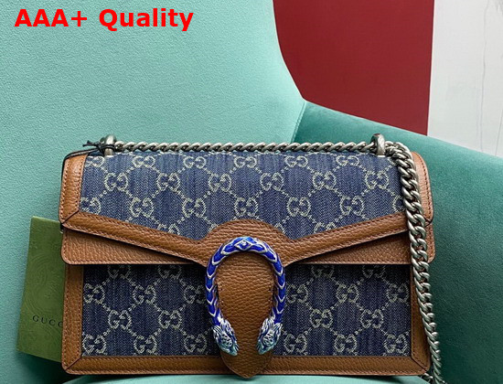 Gucci Dionysus Small Shoulder Bag Blue and Ivory GG Denim 400249 Replica