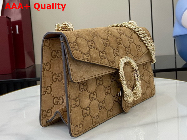 Gucci Dionysus Small Shoulder Bag in Brown GG Suede 818145 Replica