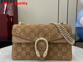 Gucci Dionysus Small Shoulder Bag in Brown GG Suede 818145 Replica