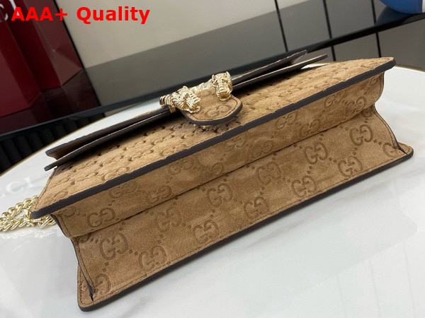 Gucci Dionysus Small Shoulder Bag in Brown GG Suede 818145 Replica