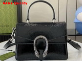 Gucci Dionysus Small Top Handle Bag in Black Patent Leather 799599 Replica