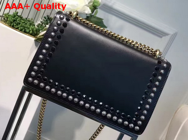 Gucci Dionysus Studded Shoulder Bag in Black Leather Replica