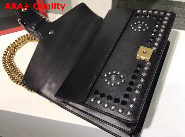 Gucci Dionysus Studded Shoulder Bag in Black Leather Replica