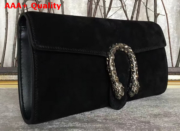 Gucci Dionysus Suede Clutch in Black Suede Leather Replica