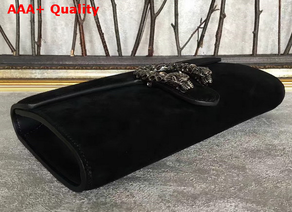 Gucci Dionysus Suede Clutch in Black Suede Leather Replica