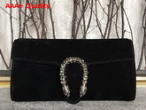 Gucci Dionysus Suede Clutch in Black Suede Leather Replica