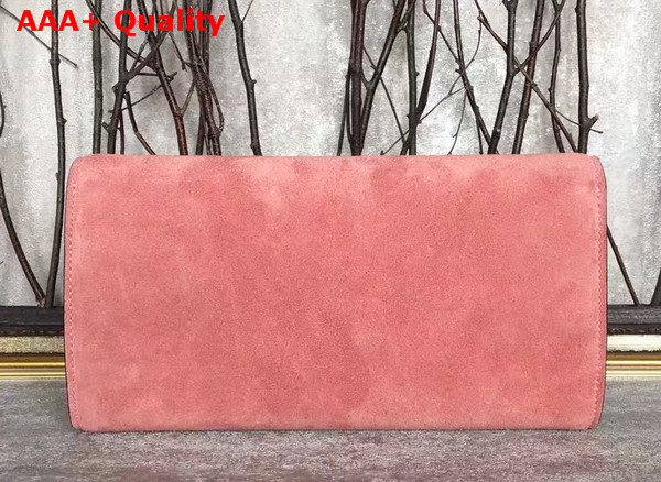 Gucci Dionysus Suede Clutch in Pink Suede Leather Replica