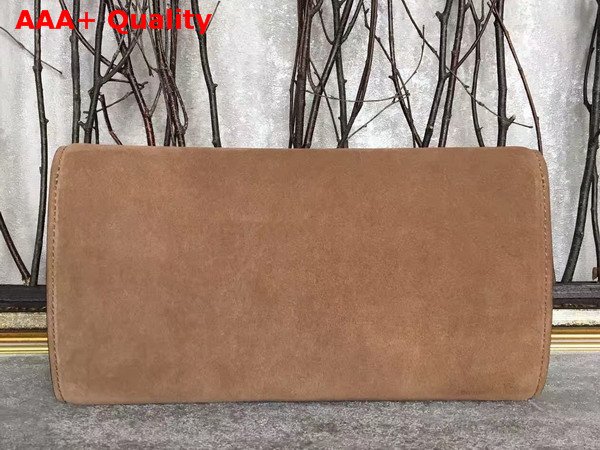 Gucci Dionysus Suede Clutch in Taupe Suede Leather Replica