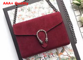 Gucci Dionysus Suede Mini Chain Bag in Dark Red Suede Leather Replica