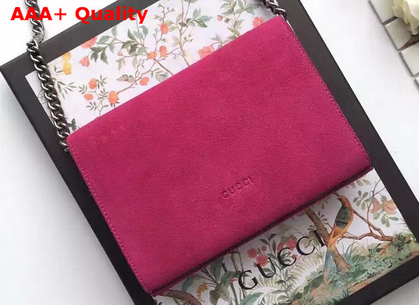 Gucci Dionysus Suede Mini Chain Bag in Hot Pink Suede Leather Replica