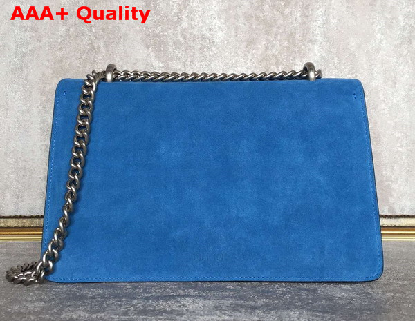 Gucci Dionysus Suede Shoulder Bag Blue Suede with Blue Smooth Leather Replica