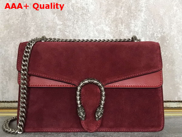 Gucci Dionysus Suede Shoulder Bag in Brodeaux Suede Replica