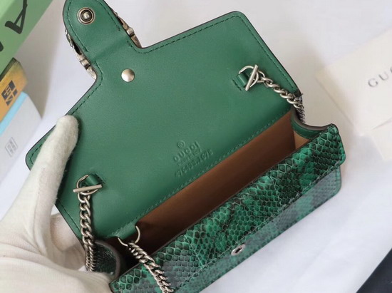 Gucci Dionysus Super Mini Snakeskin Bag Green Snakeskin 476432