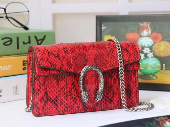 Gucci Dionysus Super Mini Snakeskin Bag Hibiscus Red Snakeskin 476432