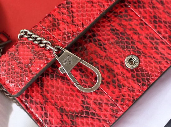 Gucci Dionysus Super Mini Snakeskin Bag Hibiscus Red Snakeskin 476432