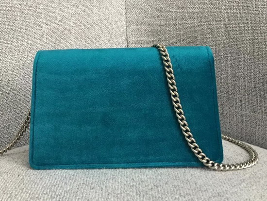 Gucci Dionysus Velvet Super Mini Bag Peacock Blue Velvet