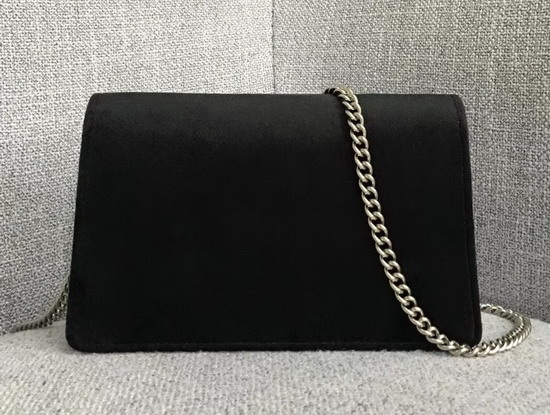 Gucci Dionysus Velvet Super Mini Bag in Black Velvet