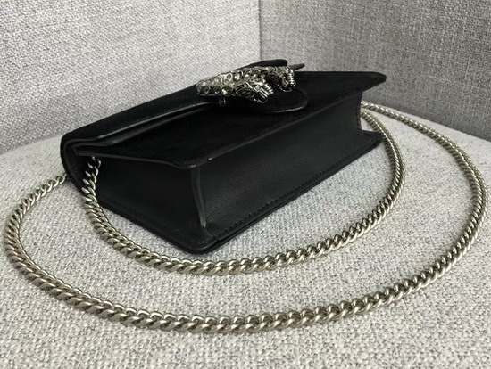 Gucci Dionysus Velvet Super Mini Bag in Black Velvet