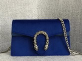 Gucci Dionysus Velvet Super Mini Bag in Blue Velvet