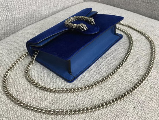 Gucci Dionysus Velvet Super Mini Bag in Blue Velvet