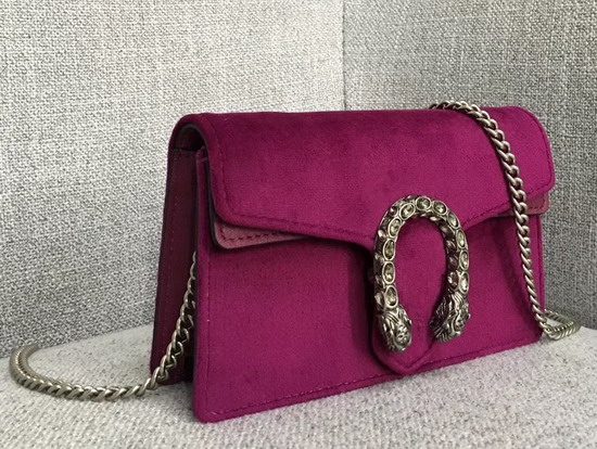 Gucci Dionysus Velvet Super Mini Bag in Fuchsia Velvet