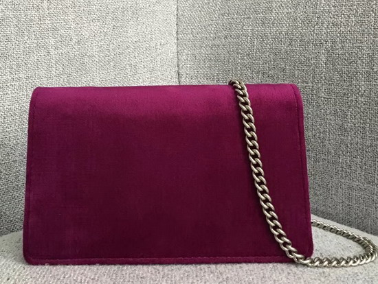 Gucci Dionysus Velvet Super Mini Bag in Fuchsia Velvet