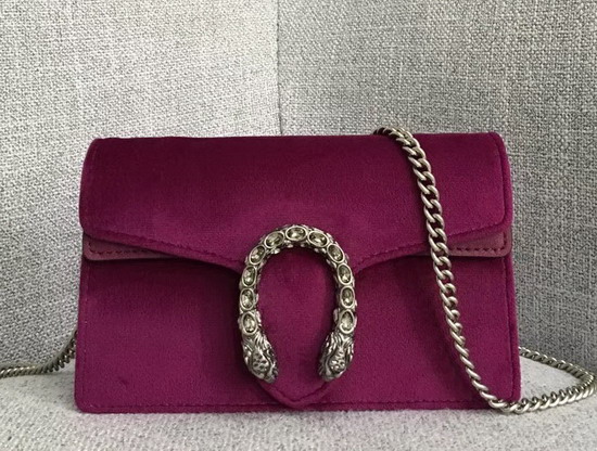 Gucci Dionysus Velvet Super Mini Bag in Fuchsia Velvet