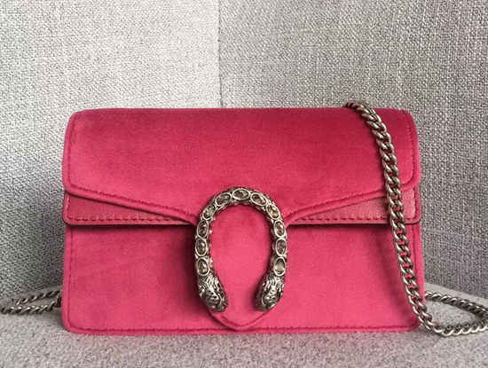 Gucci Dionysus Velvet Super Mini Bag in Pink Velvet