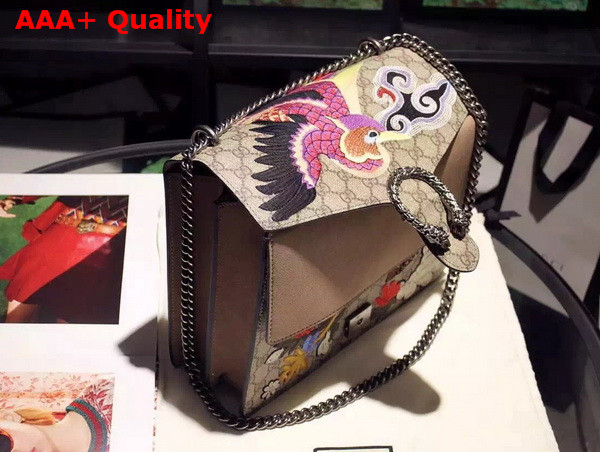 Gucci Dionysus gg Supreme Canvas Bag with Bird and Flowers Medium Size Replica