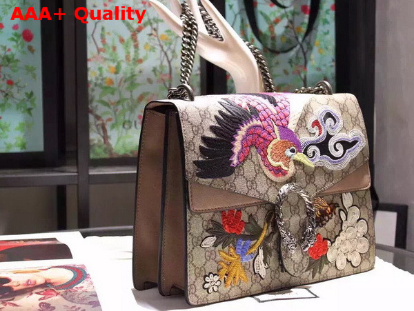 Gucci Dionysus gg Supreme Canvas Bag with Bird and Flowers Medium Size Replica