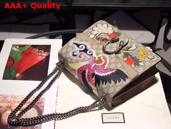 Gucci Dionysus gg Supreme Canvas Bag with Bird and Flowers Medium Size Replica