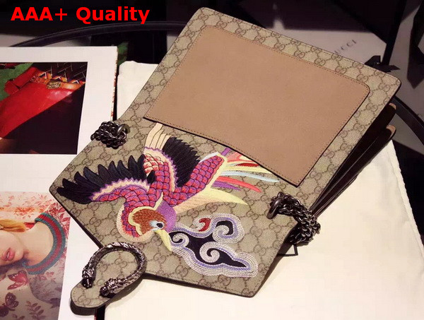 Gucci Dionysus gg Supreme Canvas Bag with Bird and Flowers Medium Size Replica