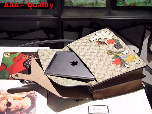 Gucci Dionysus gg Supreme Canvas Bag with Bird and Flowers Medium Size Replica