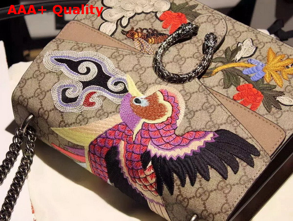 Gucci Dionysus gg Supreme Canvas Bag with Bird and Flowers Medium Size Replica