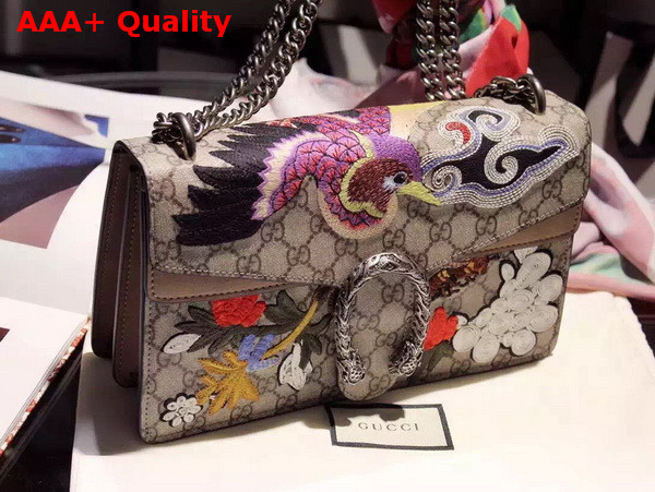 Gucci Dionysus gg Supreme Canvas Bag with Bird and Flowers Small Size Replica