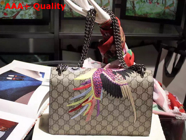 Gucci Dionysus gg Supreme Canvas Bag with Bird and Flowers Small Size Replica