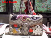 Gucci Dionysus gg Supreme Canvas Bag with Bird and Flowers Small Size Replica