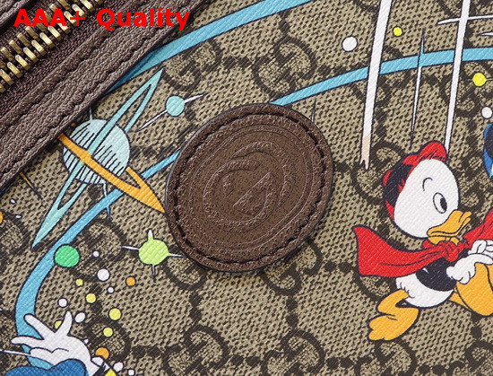 Gucci Disney x Gucci Donald Duck Messenger Bag Beige and Ebony GG Supreme Canvas 645054 Replica