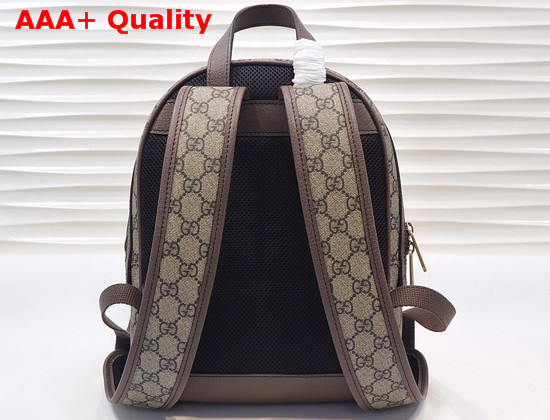 Gucci Disney x Gucci Donald Duck Small Backpack Beige and Ebony GG Supreme Canvas 552884 Replica